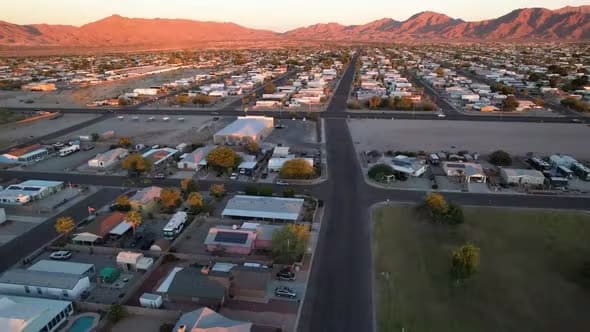 A drone photo of a neighborhood in Yuma, AZ