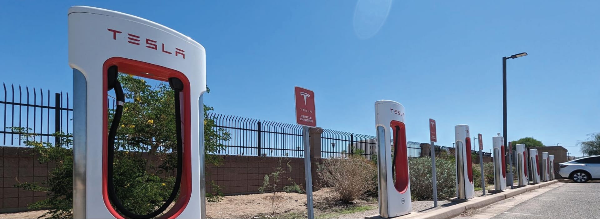 Tesla Charging Stations in downtown yuma
