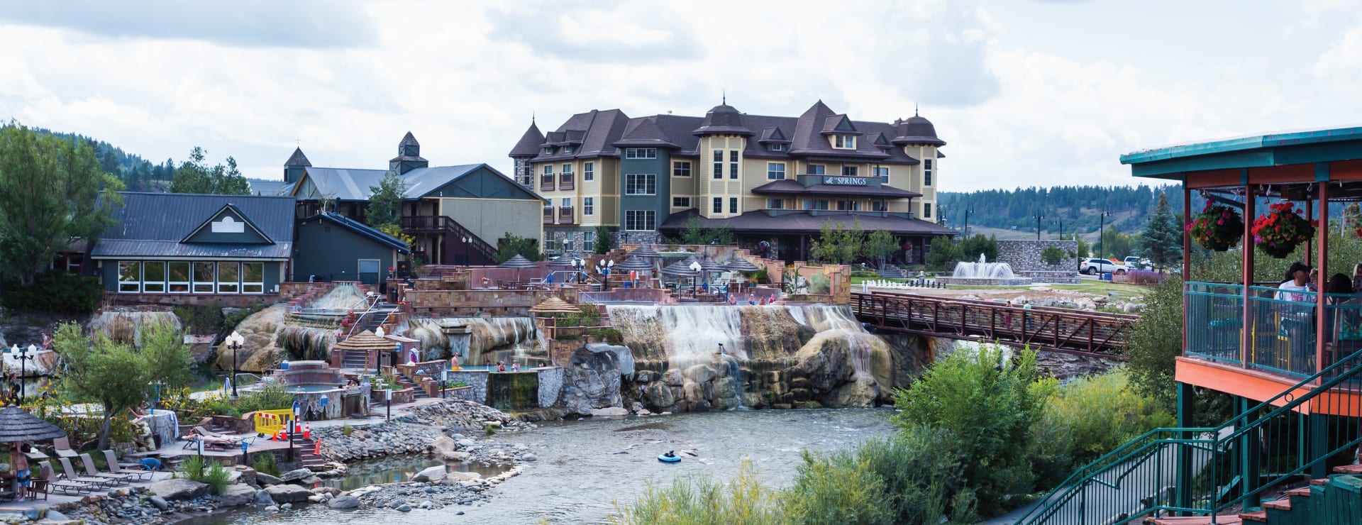 Lively view of Pagosa Springs, Colorado
