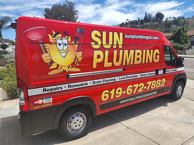 Sun Plumbing Work Van