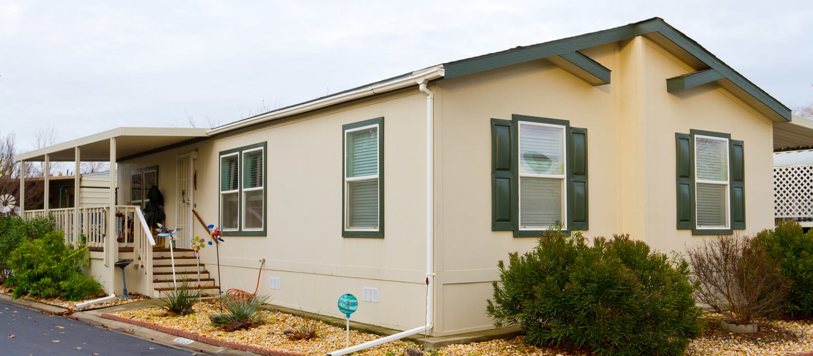a manufactured home in an RV Park