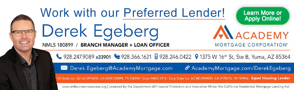 Work with our Preferred Lender, Academy Mortgage, Derek Egeberg, Clickable Banner