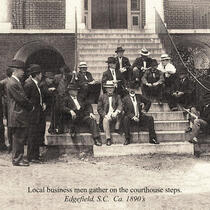 Local men on the Courthouse steps