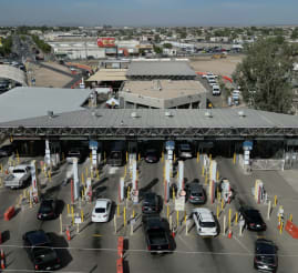 An aerial view of the San Luis Port of Entry