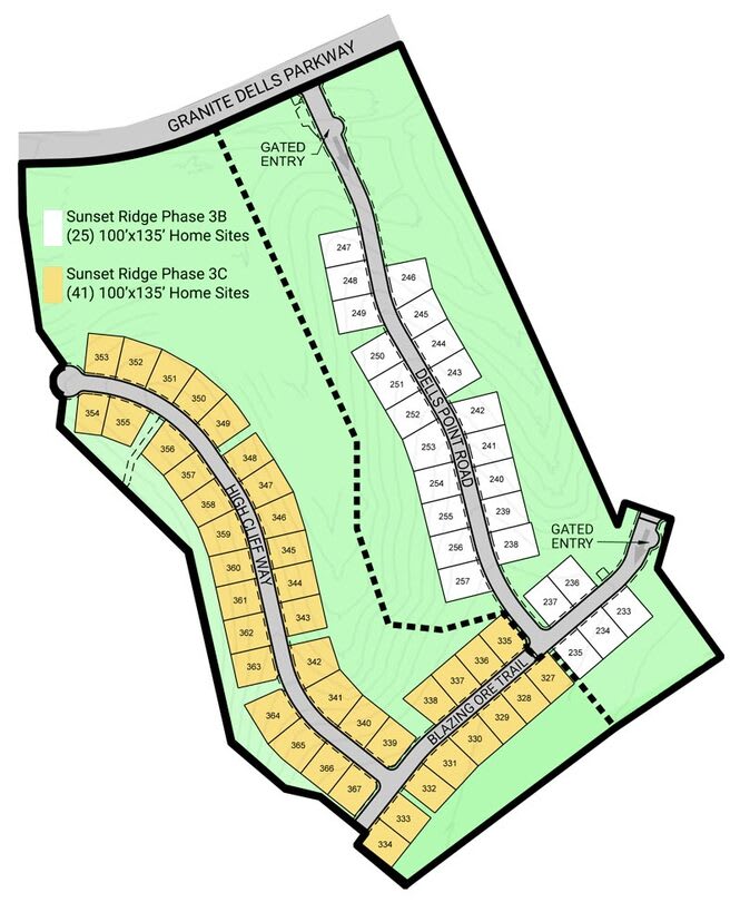 Sunset Ridge Site Map