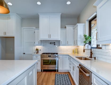 A remodeled kitchen by Hust Family Homes