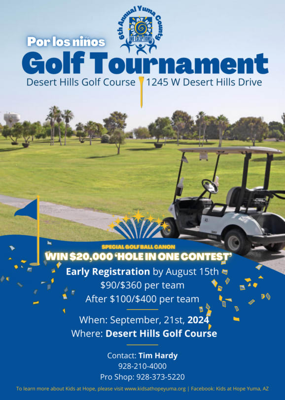 Por Los Ninos 2024 Golf Tournament Flyer