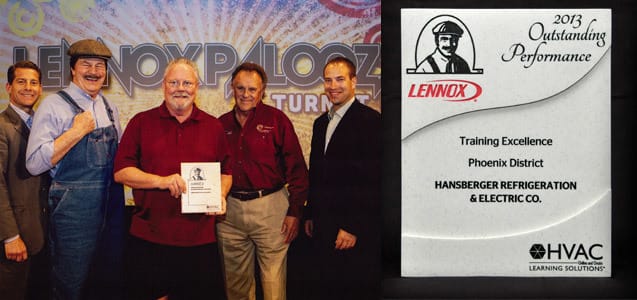 Lennox outstanding Performance 2013 Award