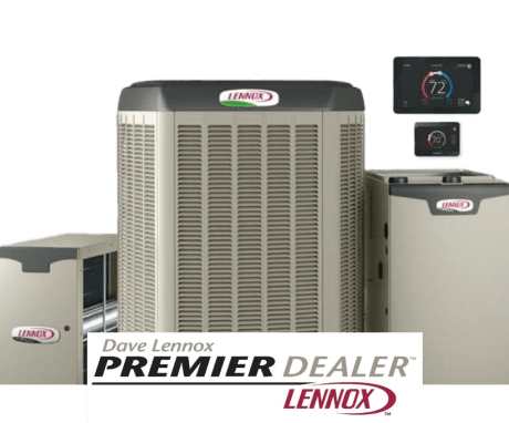 A selection of Lennox HVAC products