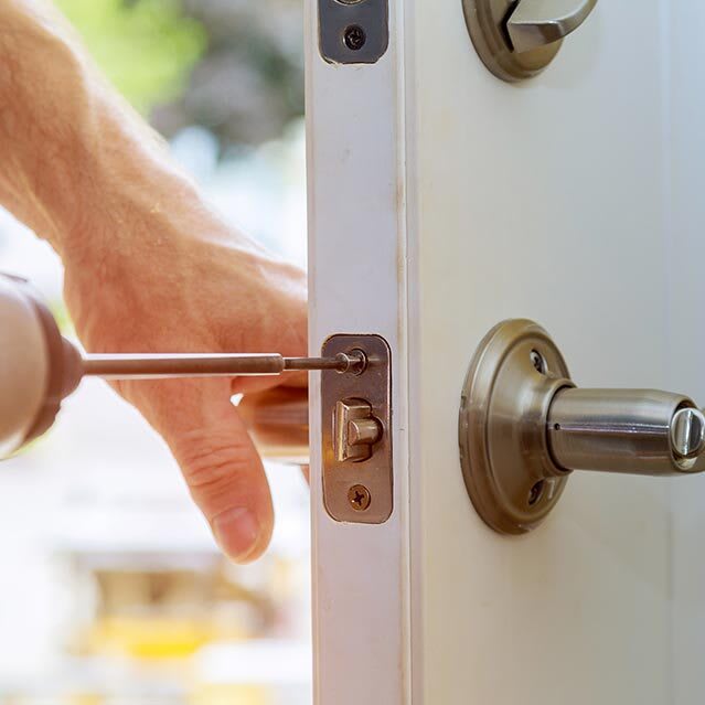 Changing a front door lock