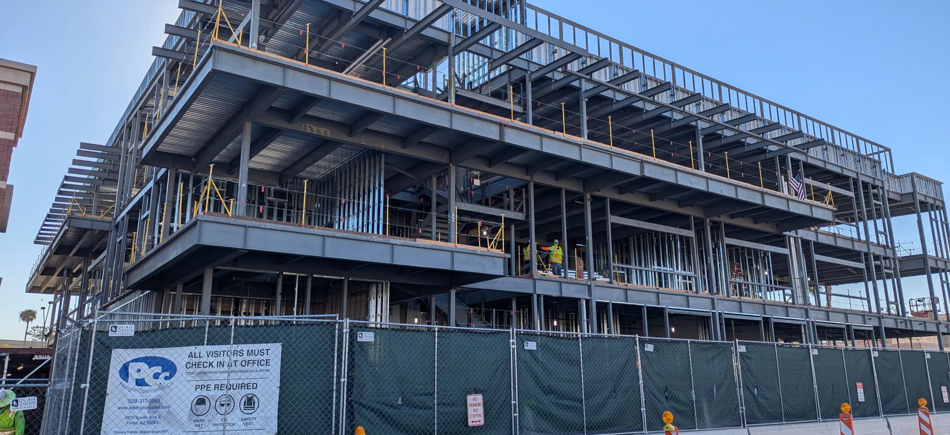 New Yuma County Services Buidling under construction which Rock Fire is providing fire systems for