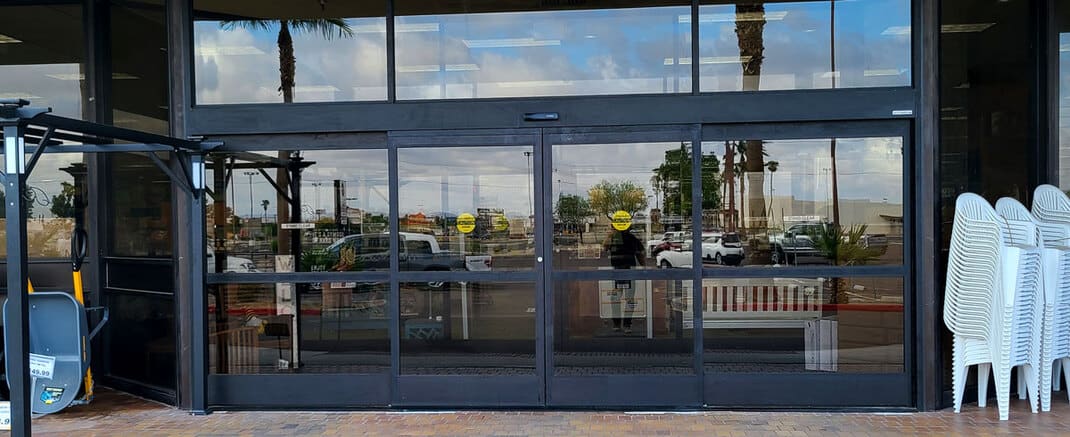 automatic sliding door installed by Southwest Entrances