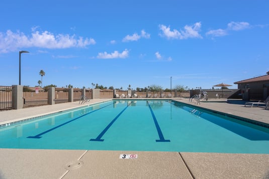 Resort-style pool at spanish trails