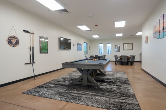 Pool Table in clubhouse at spanish trails