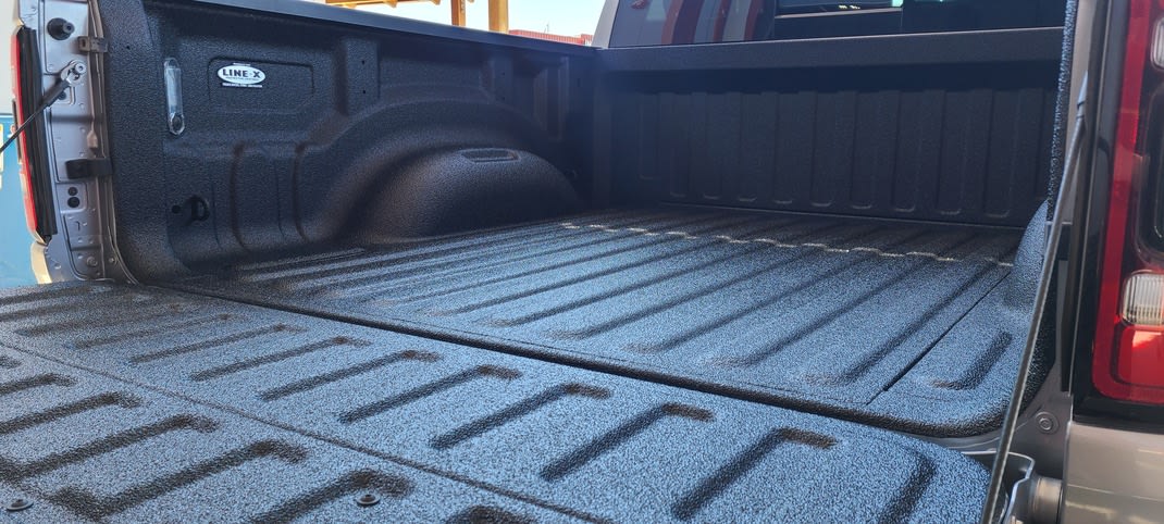 Line-x bedliner on a brand-new Dodge Ram TRX