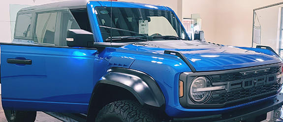 Ford Bronco being tinted