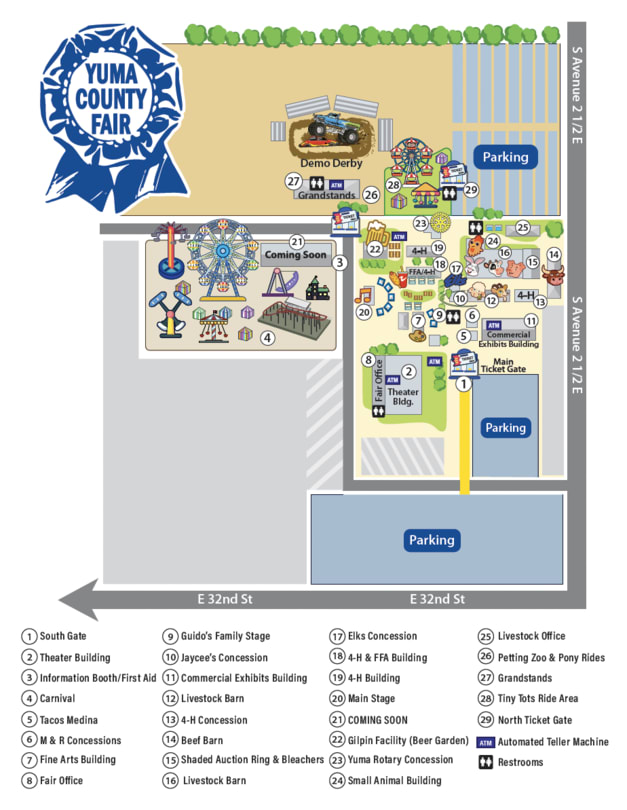 Map of the Yuma County Fair