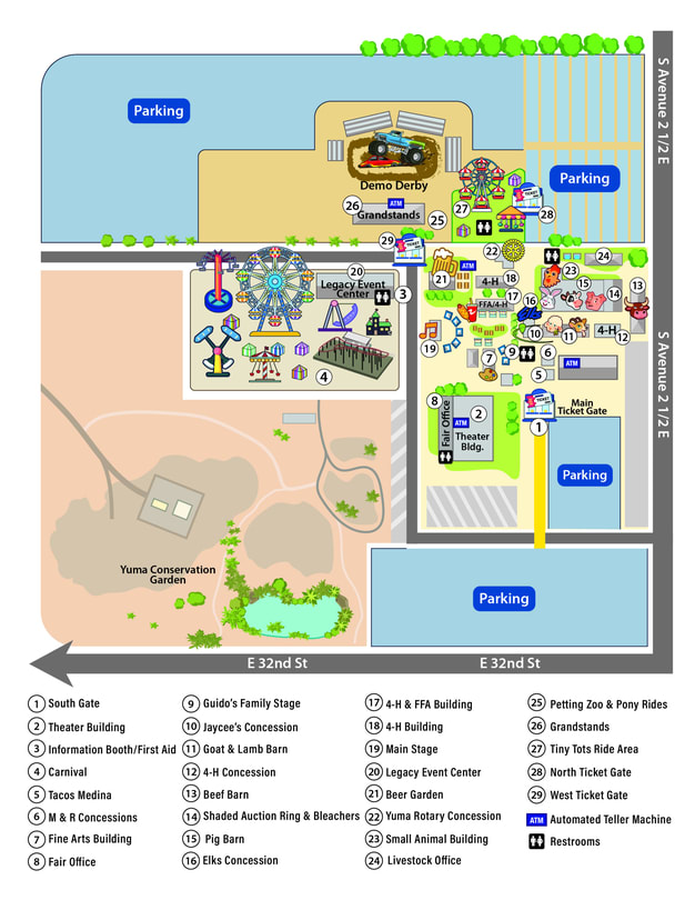 Map of the Yuma County Fair