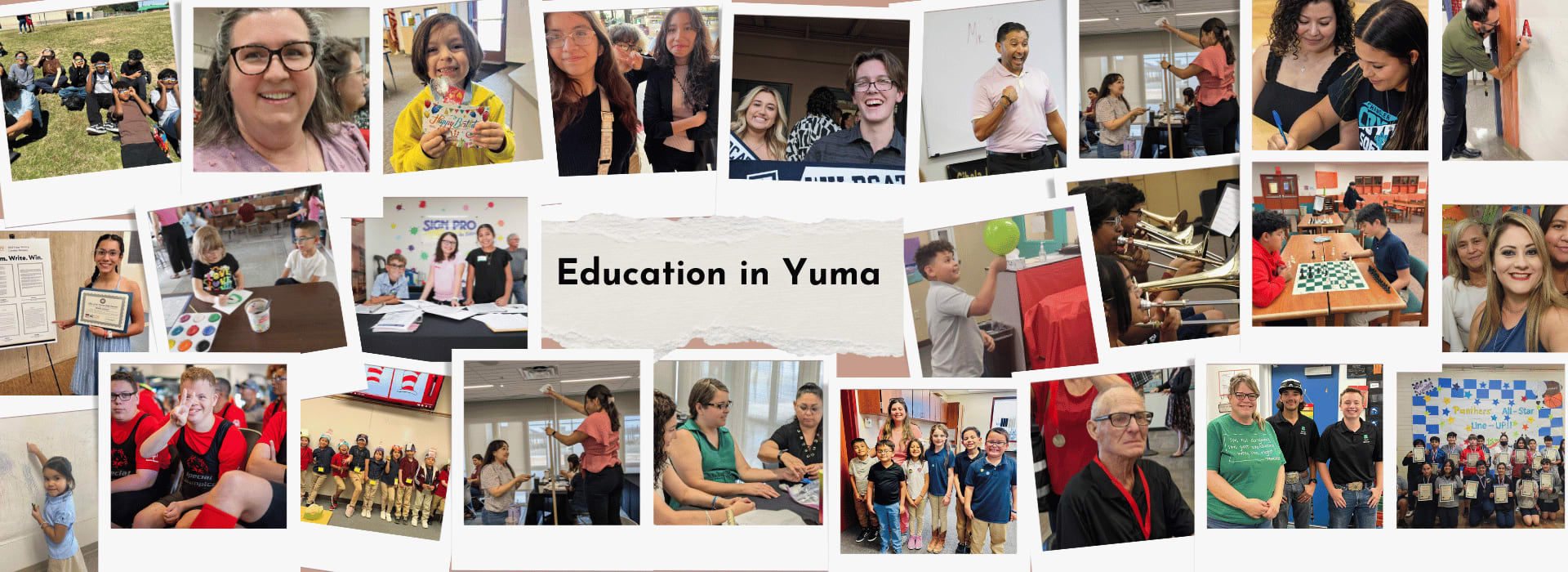 Teachers and students in Yuma County.