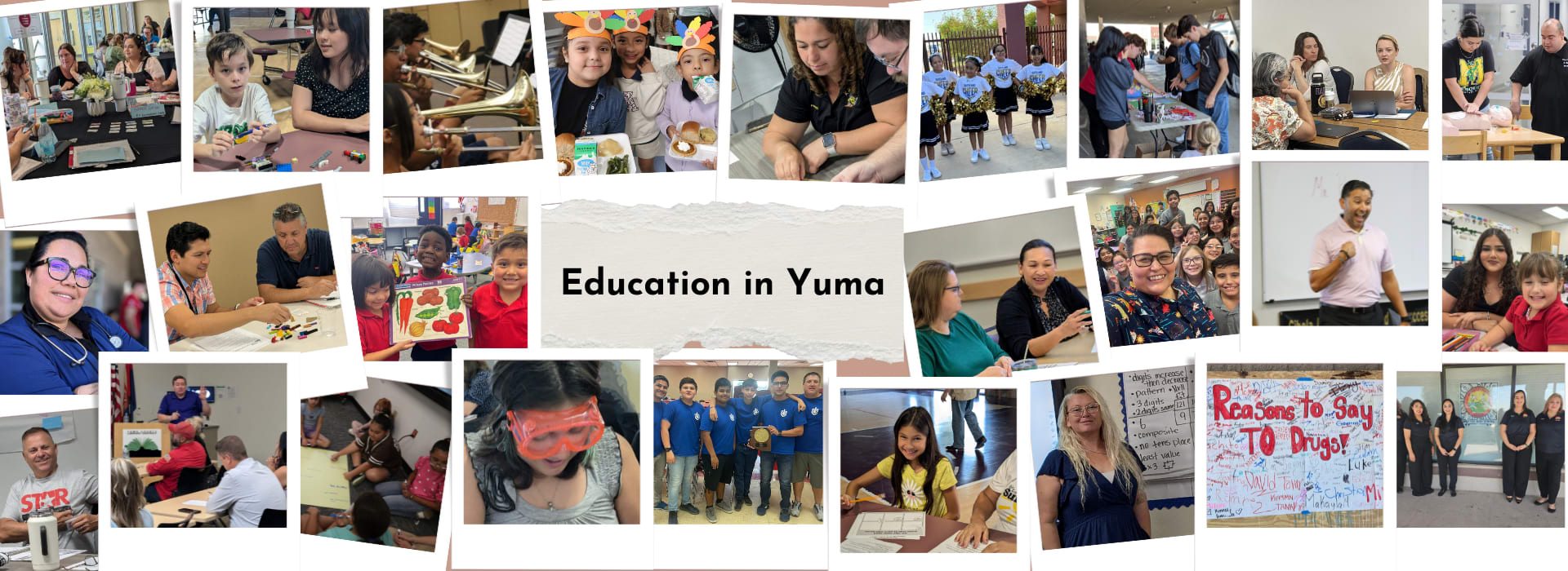 Teachers and students in Yuma County.